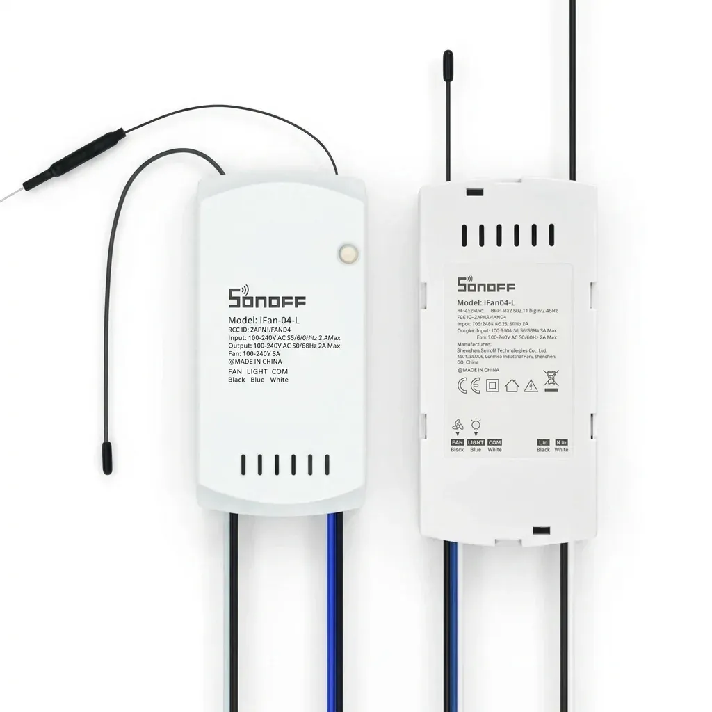 SONOFF iFan04 컨트롤러 앞뒤 제품 사진