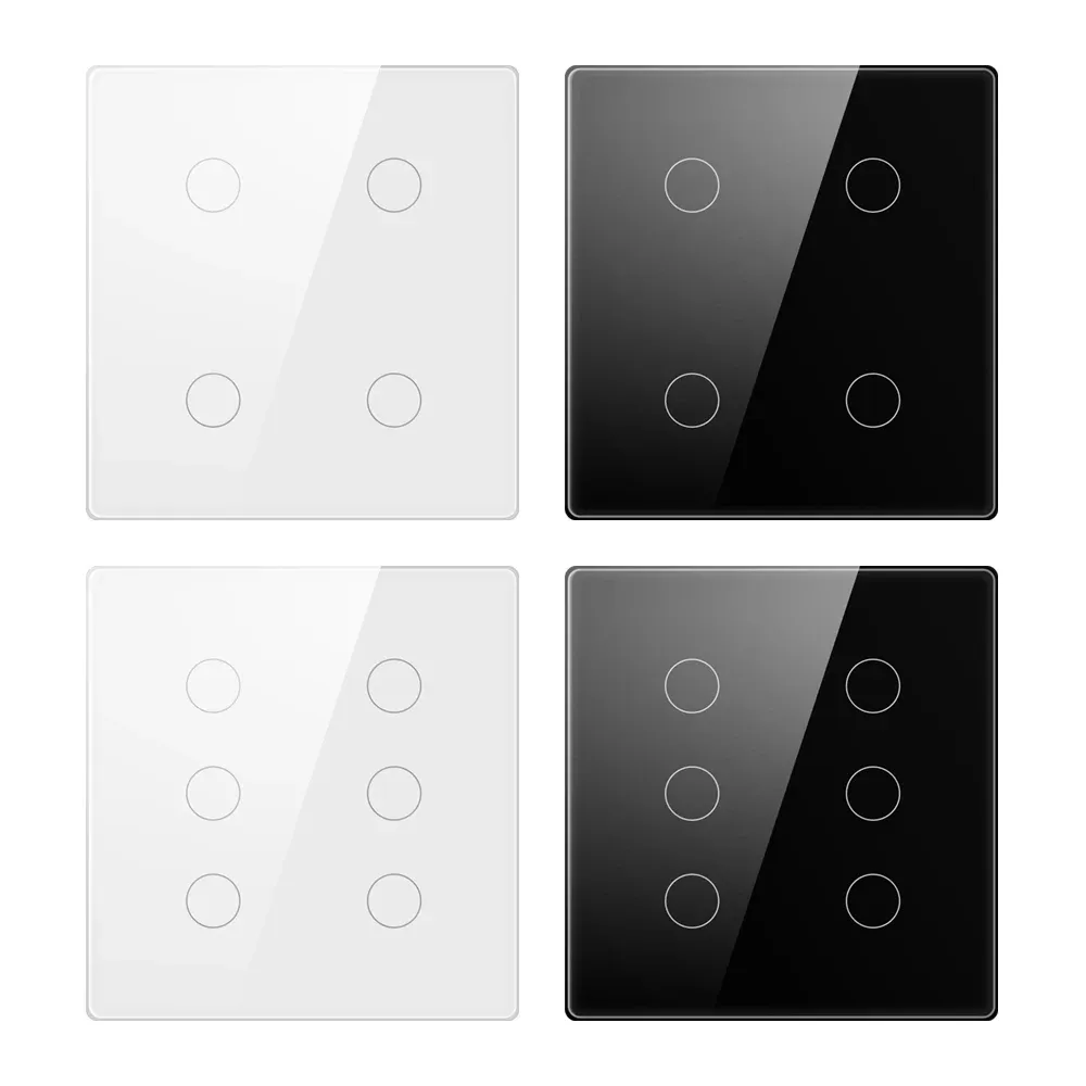 AVATTO Tuya Wi‑Fi·지그비 브라질형 스마트 터치 벽스위치 4/6구